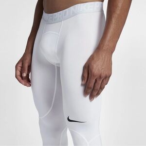 Nike Men's White Compression Pants